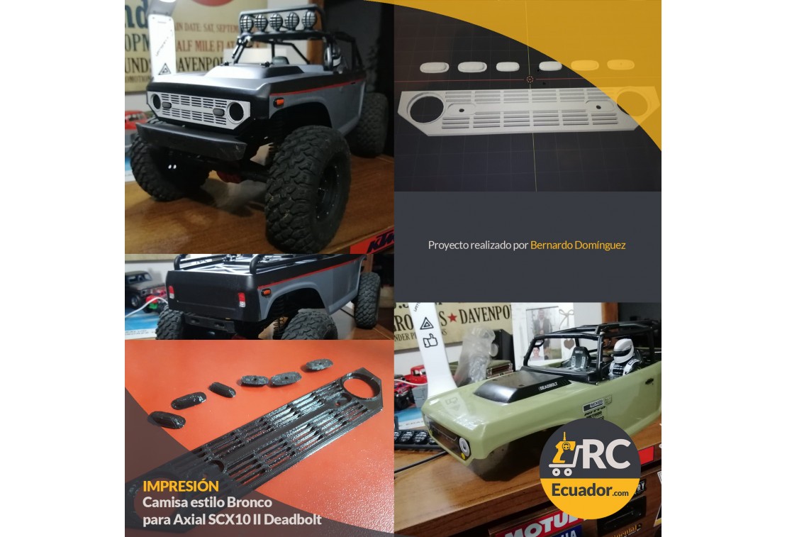 Trabajos: Camisa tipo Ford Bronco para Axial SCX10 II Deadbolt